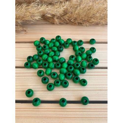 10 mm Ahşap Boncuk Yeşil 10 mm Ahşap Boncuk Yeşil