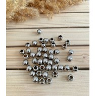 Plastik Boncuk 12 mm Gümüş