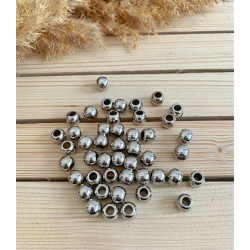 Plastik Boncuk 12 mm Gümüş