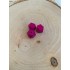 Ahşap Sekizgen Boncuk 14 mm Koyu Pembe