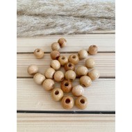 16 mm Cilalı Ahşap Boncuk