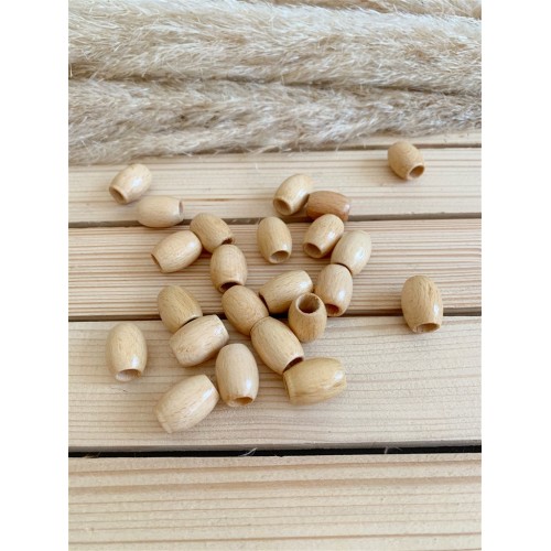 16 mm Silindir Cilalı Ahşap Boncuk 16 mm Silindir Cilalı Ahşap Boncuk