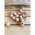 20 mm Ham Ahşap Boncuk