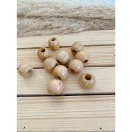 22 mm Cilalı Ahşap Boncuk