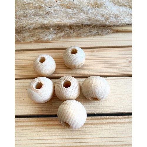 30 mm Ham Ahşap Boncuk 30 mm Ham Ahşap Boncuk