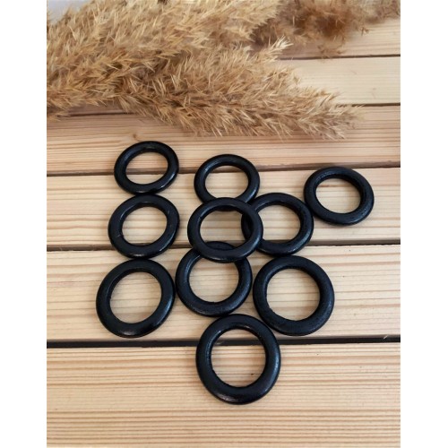 4 cm Siyah Ahşap Halka 4 cm Siyah Ahşap Halka