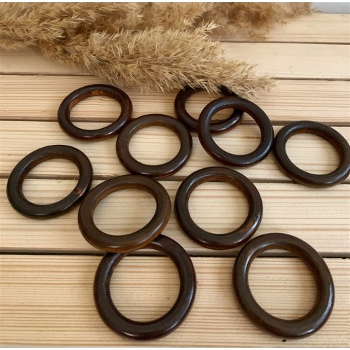6 cm Kahve Ahşap Halka 6 cm Kahve Ahşap Halka
