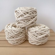 Ekru 6 mm 3 Büküm Makrome İpi