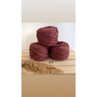 64 numara 1 mm Tek Büküm Taranabilir Makrome İpi