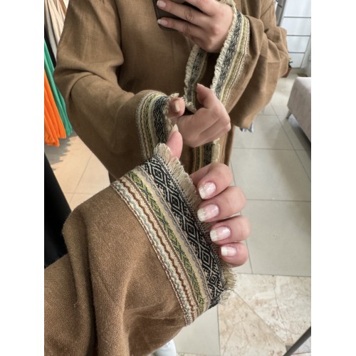 Şerit Detaylı Kimono Kahve Şerit Detaylı Kimono Kahve