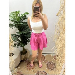 Pembe Kemerli Şort