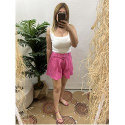 Pembe Kemerli Şort