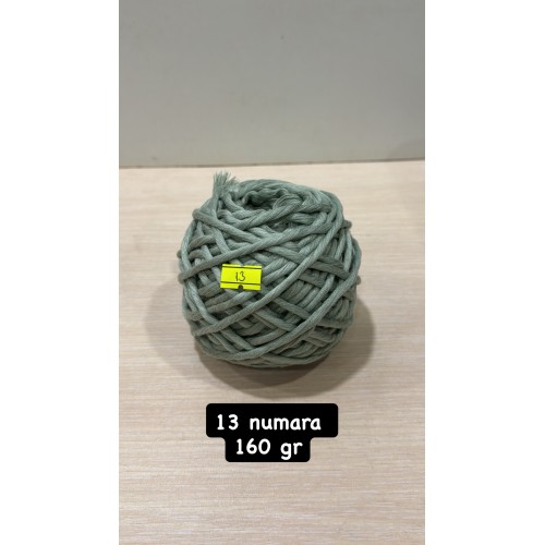 13 numara 160 gr 3 mm tek büküm taranabilir makrome ipi