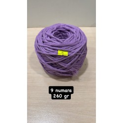 9 numara 260 gr 3 mm tek büküm taranabilir makrome ipi