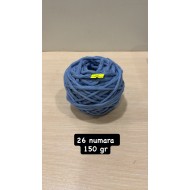 26 numara 150 gr 3 mm tek büküm taranabilir makrome ipi