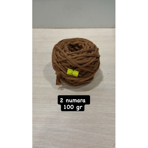 2 numara 100 gr 3 mm tek büküm taranabilir makrome ipi