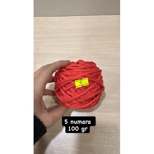 5 numara 100 gr 3 mm tek büküm taranabilir makrome ipi