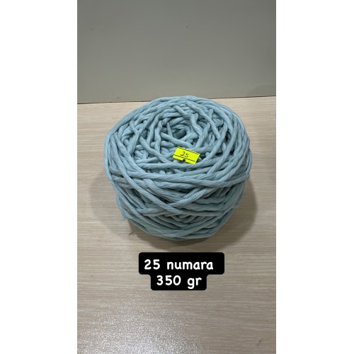 25 numara 350 gr 3 mm tek büküm taranabilir makrome ipi