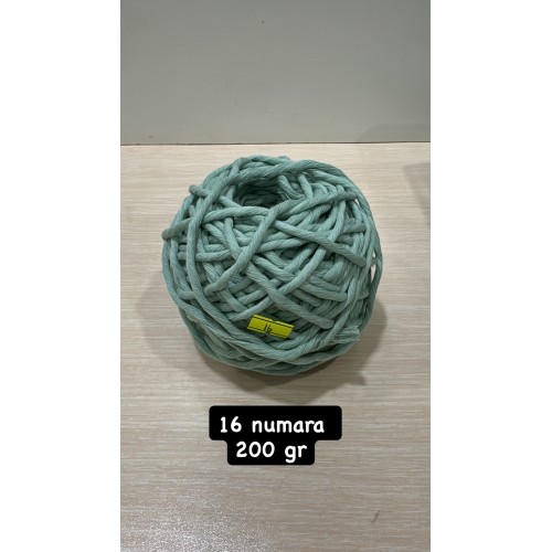 16 numara 200 gr 3 mm tek büküm taranabilir makrome ipi
