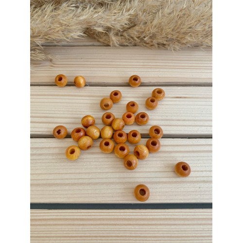 10 mm Ahşap Boncuk Açık Turuncu 10 mm Ahşap Boncuk Açık Turuncu