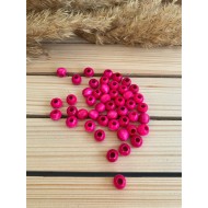 10 mm Ahşap Boncuk Fuşya