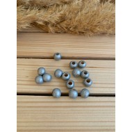 10 mm Ahşap Boncuk Gümüş