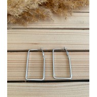 Dikdörtgen Küpe Gümüş Dikdörtgen Küpe Gümüş