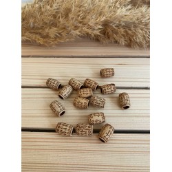Etnik Desenli 16 mm Silindir Boncuk