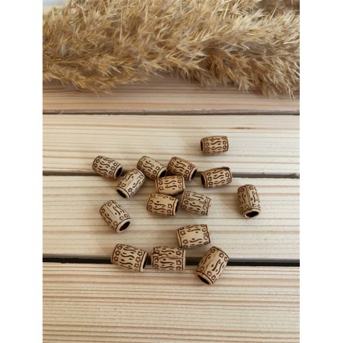 Etnik Desenli 16 mm Silindir Boncuk Etnik Desenli 16 mm Silindir Boncuk