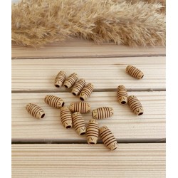 Etnik Desenli 18 mm Bohem Silindir Boncuk