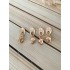 Gold Oval Fermuar Ucu