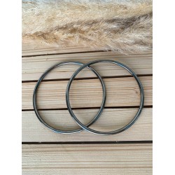 Gümüş Metal Yuvarlak Çanta Sapı