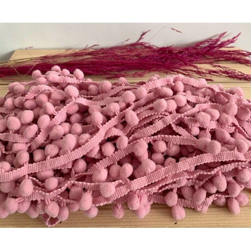 Koyu Pembe Şerit Ponpon Koyu Pembe Şerit Ponpon