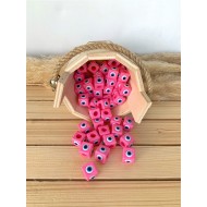 Küp Nazar Boncuğu Koyu Pembe