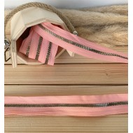 Pembe Fermuar Gold Detaylı