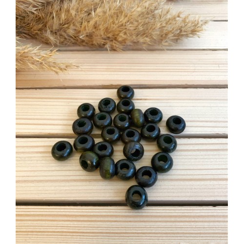Yassi Ahşap Boncuk 12 mm Haki Yassi Ahşap Boncuk 12 mm Haki