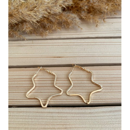 Yıldız Küpe Klipsli Gold Yıldız Küpe Klipsli Gold